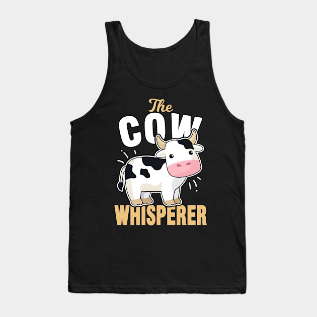 Cow  Whisperer Farmer  Butcher Milk Tank Top by Tobias Store